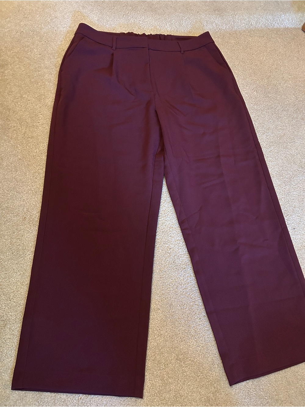 Old Navy Women’s Wide-Leg Dress Pants in Deep Wine
